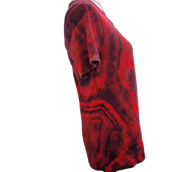 Nautica. Y2K, Reworked Tie-Dye T-Shirt w/ Geodes & Logo Graphic Print. Size M - Picture 5 of 7